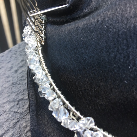 Bridal headpiece Swarovski Crystal Wedding - Picture 3 of 8